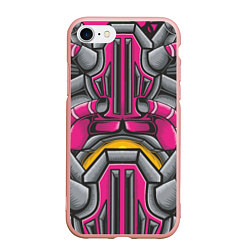 Чехол iPhone 7/8 матовый Костюм робота, цвет: 3D-светло-розовый