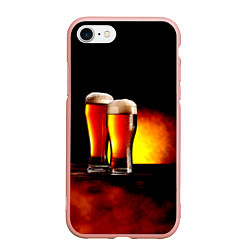 Чехол iPhone 7/8 матовый Пивасик с Пенкой, цвет: 3D-светло-розовый