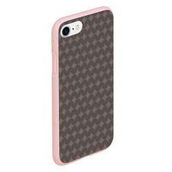 Чехол iPhone 7/8 матовый Темные классический узоры, цвет: 3D-светло-розовый — фото 2