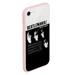 Чехол iPhone 7/8 матовый With The Beatles Битломания, цвет: 3D-светло-розовый — фото 2