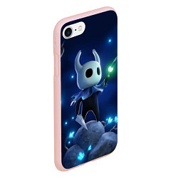 Чехол iPhone 7/8 матовый Hollow Knight неоновые бабочки, цвет: 3D-светло-розовый — фото 2