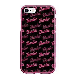 Чехол iPhone 7/8 матовый Barbie - Барби, цвет: 3D-малиновый
