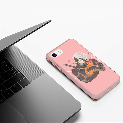 Чехол iPhone 7/8 матовый Райден и Бродяга / 3D-Светло-розовый – фото 3
