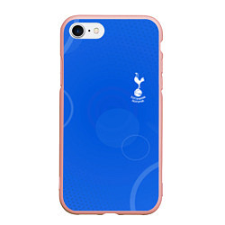 Чехол iPhone 7/8 матовый Tottenham hotspur Голубая абстракция, цвет: 3D-светло-розовый