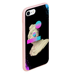 Чехол iPhone 7/8 матовый Скульптура абстракция, цвет: 3D-светло-розовый — фото 2