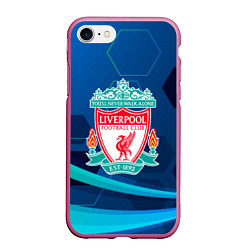 Чехол iPhone 7/8 матовый Liverpool Абстракция, цвет: 3D-малиновый