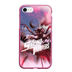 Чехол iPhone 7/8 матовый Starship Troopers, цвет: 3D-малиновый