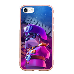 Чехол iPhone 7/8 матовый Галактический генерал Гавс Brawl Stars, цвет: 3D-светло-розовый