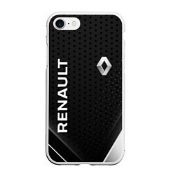 Чехол iPhone 7/8 матовый Renault абстракция спорт, цвет: 3D-белый