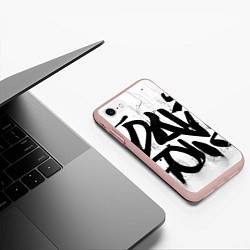Чехол iPhone 7/8 матовый Крупные граффити надписи, цвет: 3D-светло-розовый — фото 2