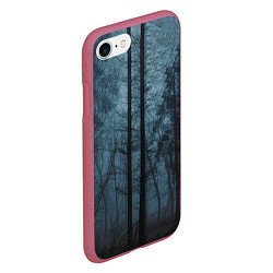 Чехол iPhone 7/8 матовый Dark-Forest, цвет: 3D-малиновый — фото 2