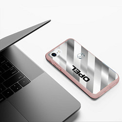 Чехол iPhone 7/8 матовый Опель - спорт, цвет: 3D-светло-розовый — фото 2