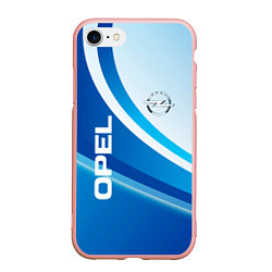 Чехол iPhone 7/8 матовый Opel абстракция, цвет: 3D-светло-розовый