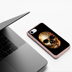 Чехол iPhone 7/8 матовый Золотая маска Хэллоуин, цвет: 3D-светло-розовый — фото 2