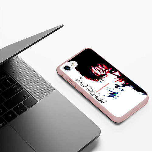 Чехол iPhone 7/8 матовый Bloodflowers - The Cure / 3D-Светло-розовый – фото 3