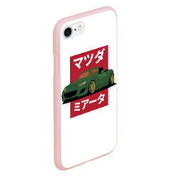 Чехол iPhone 7/8 матовый Mazda MX-5 NC Japanese Style, цвет: 3D-светло-розовый — фото 2