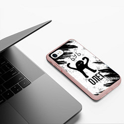 Чехол iPhone 7/8 матовый Кот ъуъ Олег, цвет: 3D-светло-розовый — фото 2