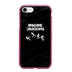 Чехол iPhone 7/8 матовый Imagine Dragons - Alternative, цвет: 3D-малиновый