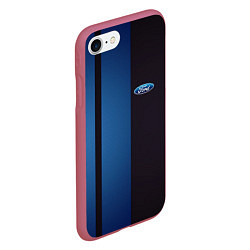 Чехол iPhone 7/8 матовый Ford - три полосы, цвет: 3D-малиновый — фото 2