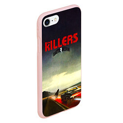 Чехол iPhone 7/8 матовый Battle Born - The Killers, цвет: 3D-светло-розовый — фото 2