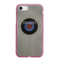 Чехол iPhone 7/8 матовый The Killers - Direct Hits, цвет: 3D-малиновый