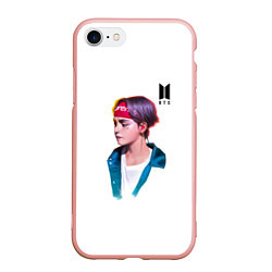 Чехол iPhone 7/8 матовый BTS Taehyung, цвет: 3D-светло-розовый