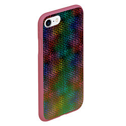 Чехол iPhone 7/8 матовый Неоновый сетчатый узор, цвет: 3D-малиновый — фото 2