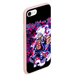 Чехол iPhone 7/8 матовый Луффи 5 гир - One Piece, цвет: 3D-светло-розовый — фото 2