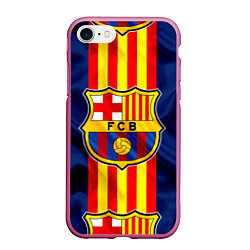 Чехол iPhone 7/8 матовый Фк Барселона Лого, цвет: 3D-малиновый
