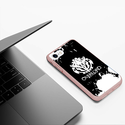 Чехол iPhone 7/8 матовый Overlord - краска / 3D-Светло-розовый – фото 3