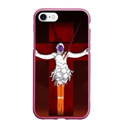 Чехол iPhone 7/8 матовый Evangelion Lilith, цвет: 3D-малиновый