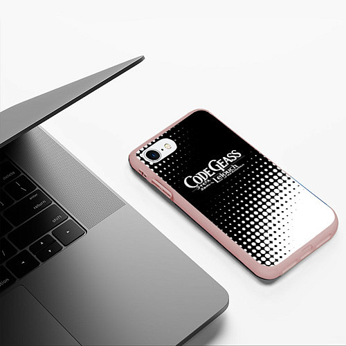 Чехол iPhone 7/8 матовый Code geass Абстракция / 3D-Светло-розовый – фото 3