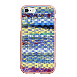 Чехол iPhone 7/8 матовый Сшитые воедино кусочки ткани - patchwork, цвет: 3D-светло-розовый
