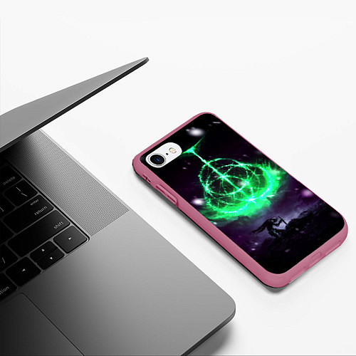 Чехол iPhone 7/8 матовый Elden ring art / 3D-Малиновый – фото 3