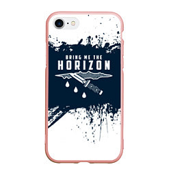 Чехол iPhone 7/8 матовый Bring Me the Horizon рана, цвет: 3D-светло-розовый