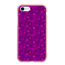Чехол iPhone 7/8 матовый Абстрактный неоновый узор Фуксия, цвет: 3D-светло-розовый
