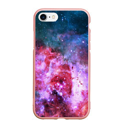 Чехол iPhone 7/8 матовый Астрономия - вселенная, цвет: 3D-светло-розовый
