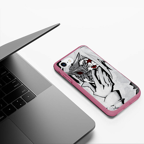 Чехол iPhone 7/8 матовый Маска Аллена - D Gray man / 3D-Малиновый – фото 3