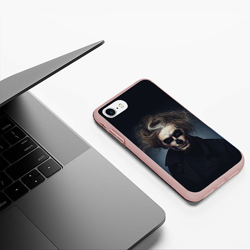 Чехол iPhone 7/8 матовый Темный демон / 3D-Светло-розовый – фото 3