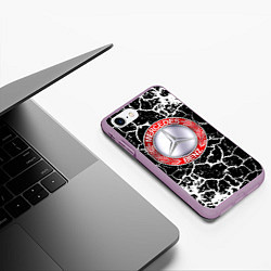 Чехол iPhone 7/8 матовый Мерседес Бенс, цвет: 3D-сиреневый — фото 2