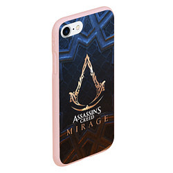 Чехол iPhone 7/8 матовый Assassins creed mirage logo, цвет: 3D-светло-розовый — фото 2