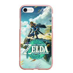 Чехол iPhone 7/8 матовый The Legend of Zelda: Tears of the Kingdom Линк, цвет: 3D-светло-розовый