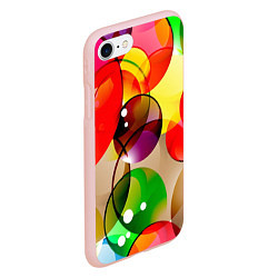 Чехол iPhone 7/8 матовый Большие мыльные пузыри, цвет: 3D-светло-розовый — фото 2