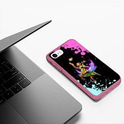 Чехол iPhone 7/8 матовый Красивая Энча, цвет: 3D-малиновый — фото 2