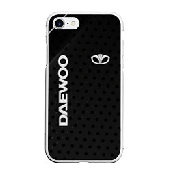 Чехол iPhone 7/8 матовый Daewoo Карбон, цвет: 3D-белый