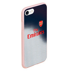 Чехол iPhone 7/8 матовый Arsenal logo абстракция, цвет: 3D-светло-розовый — фото 2