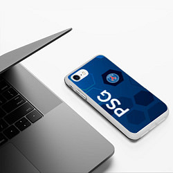 Чехол iPhone 7/8 матовый PSG абстракция, цвет: 3D-белый — фото 2