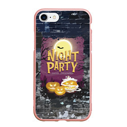 Чехол iPhone 7/8 матовый Ночная вечеринка - Pumpkin, цвет: 3D-светло-розовый