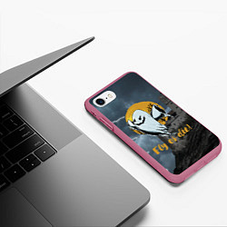 Чехол iPhone 7/8 матовый Fly or die! Castle, цвет: 3D-малиновый — фото 2