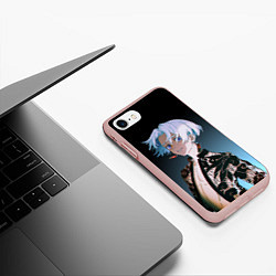 Чехол iPhone 7/8 матовый Взгляд Изана, цвет: 3D-светло-розовый — фото 2